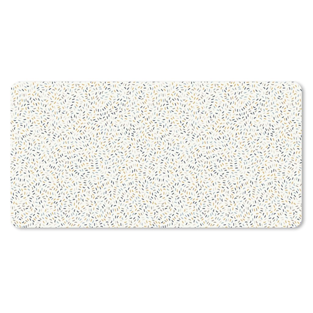 MuchoWow Schreibtischunterlage Muster - Konfetti - Pastell 80x40 cm - XXL Mauspad - Gaming Mauspad