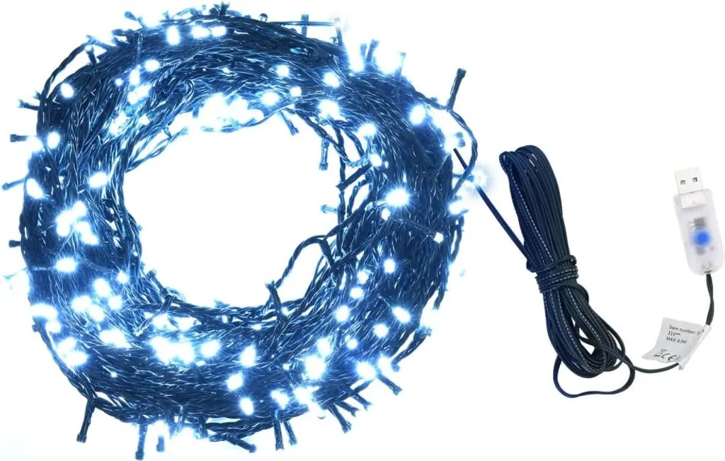 Grande guirlande lumineuse 40m blanc froid 400 LED IP44 haute luminosité