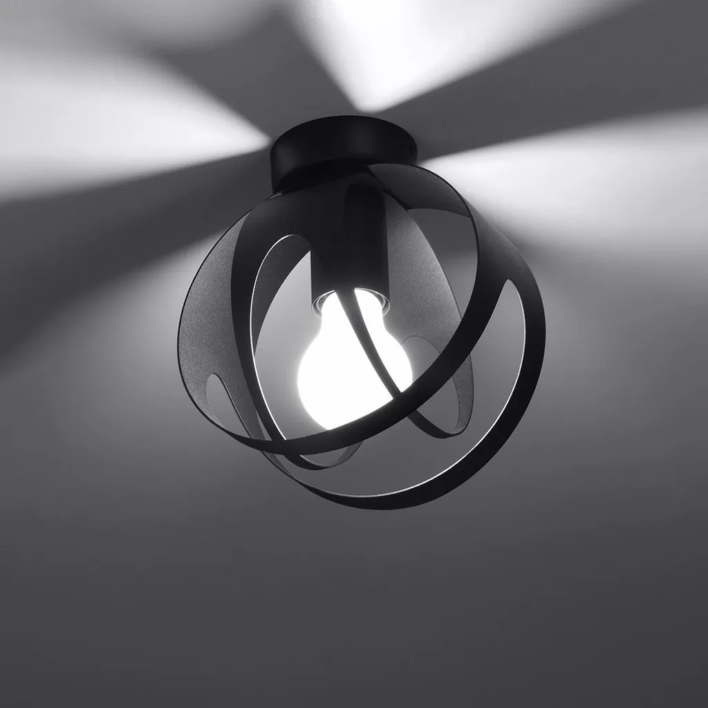 Lampada TULOS Nero Sollux: Look Moderno e Acciaio Nero per la Casa - 9
