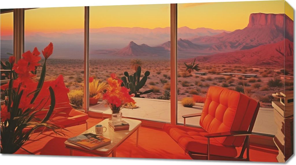 Bild 90x50cm Besessenheit im Wüstenhaus