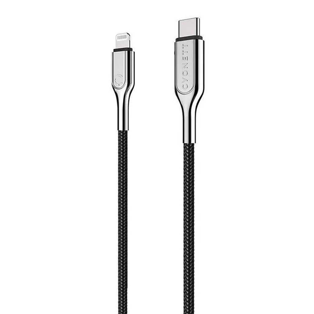 Câble de charge Lightning 1m Cygnett Noir pour iPhone et iPad Certifié
