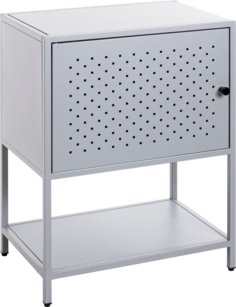HAKU Konsole Nachtkonsole Beistelltisch grau - Metall, B/H/T: 45x60x30 cm