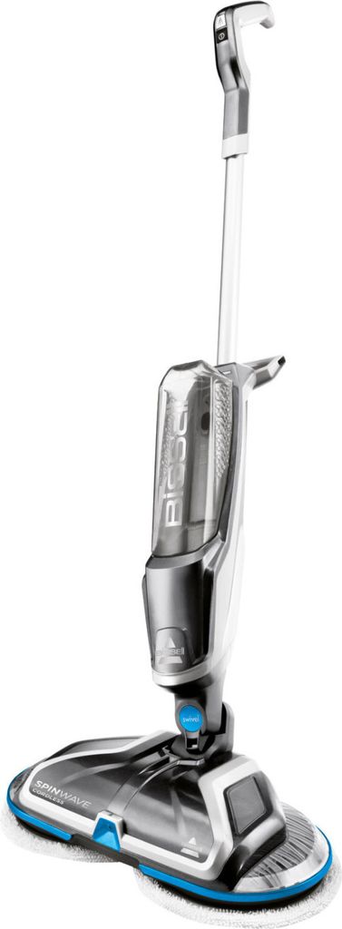 A studio shot of a cordless steam mop.