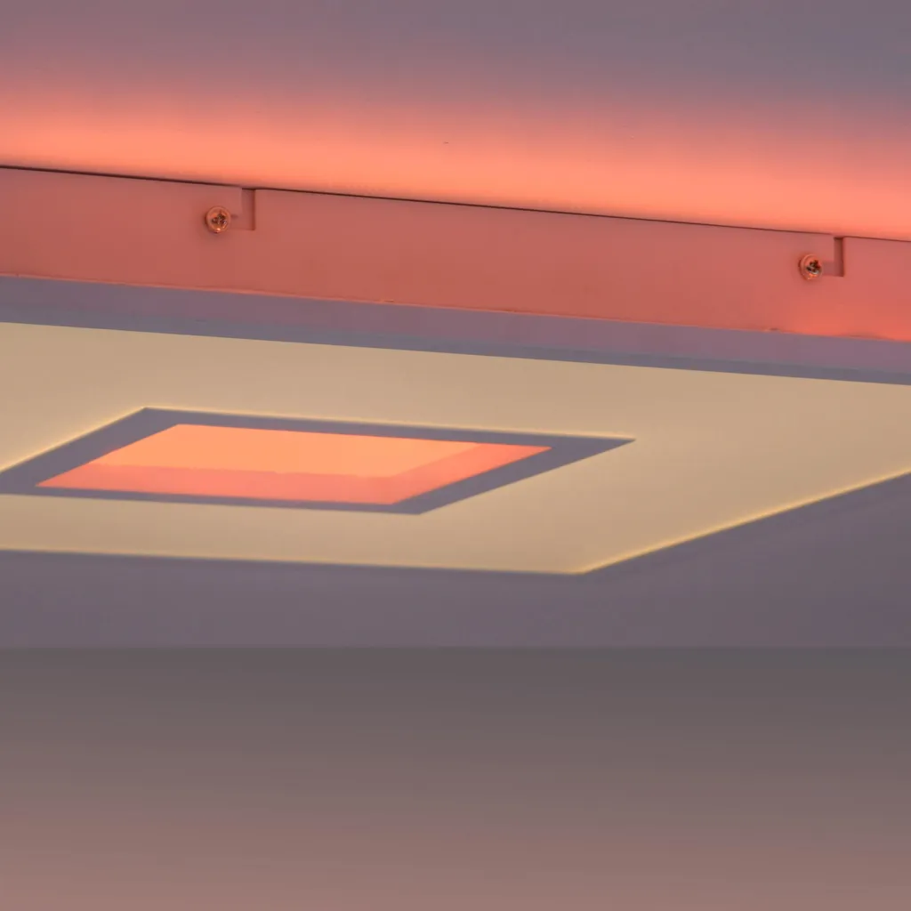 Plafonnier LED 45 cm à intensité variable et rétroéclairage personnalisable - 14