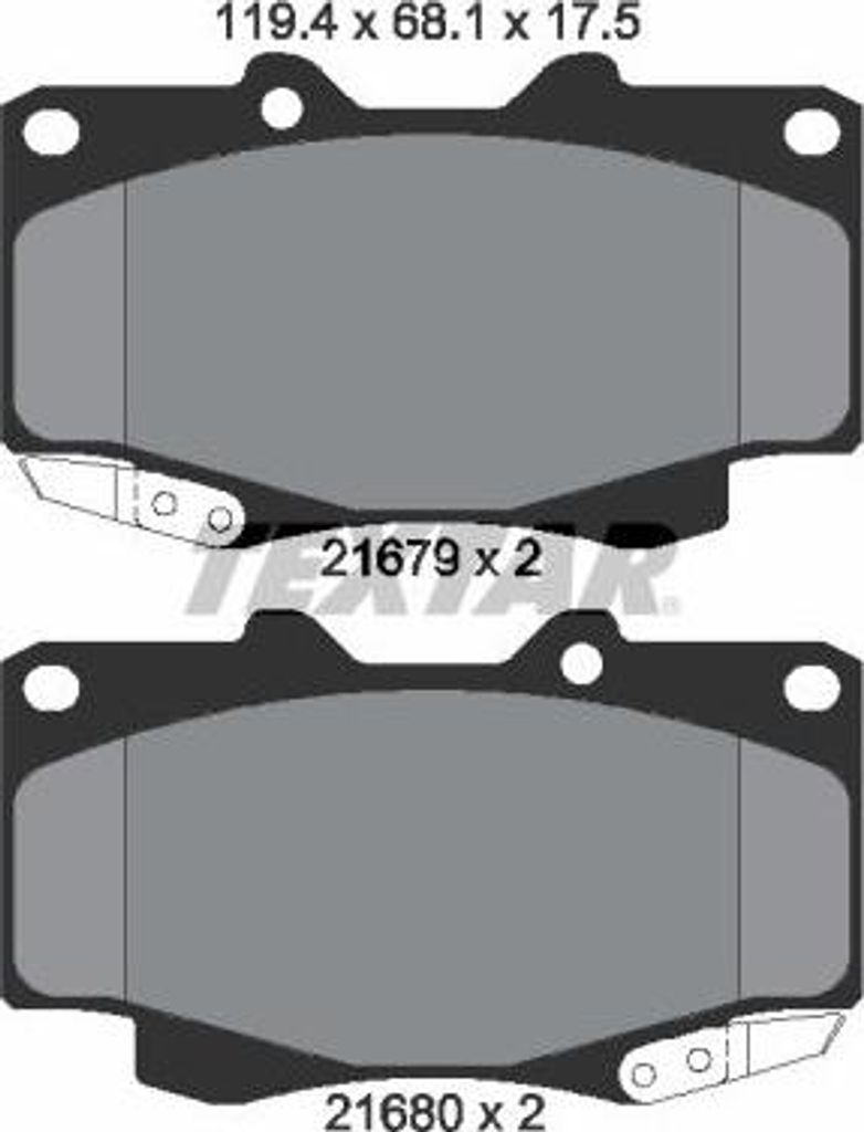 TEXTAR 2168003 Bremsbelagsatz, Scheibenbremse OE 0446504030 kompatibel mit Hilux