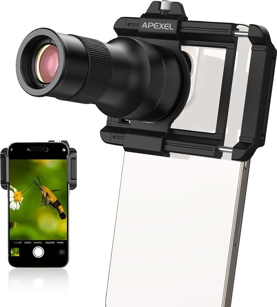 INF 6X Handy-Teleskopobjektiv - Tragbares Tele-Makro 2-in-1 Kameraobjektiv-Kit