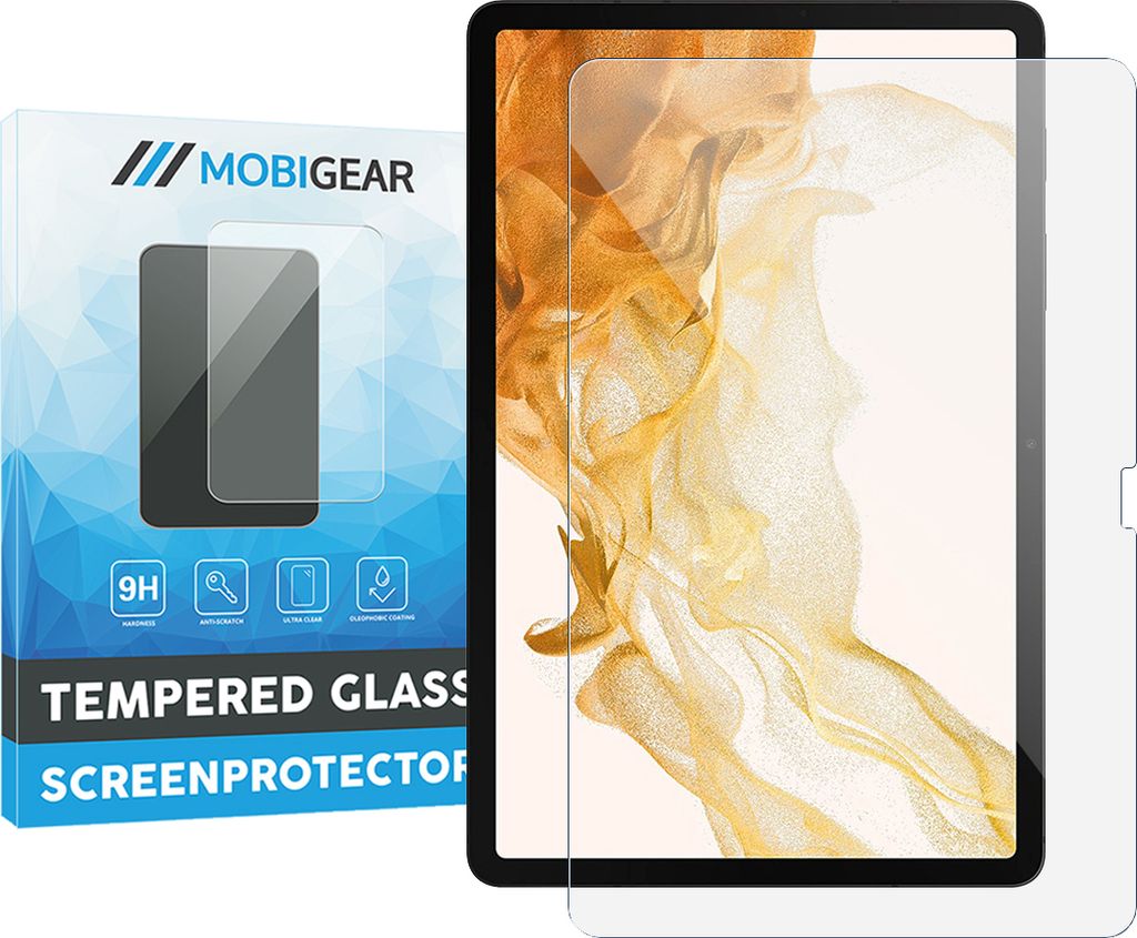 Mobigear Samsung Galaxy Tab S8 Plus Panzerglas Gehärtetes Glas Displayschutz - Hüllenfreundlich