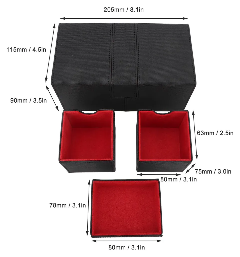 Coffret de transport pour cartes de collection avec 3 compartiments - 4