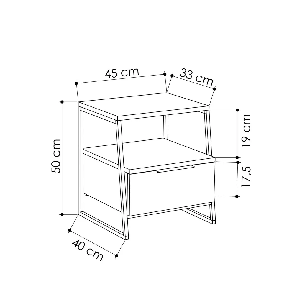 Table de nuit compacte anti-rayures pour optimiser petit espace - 4
