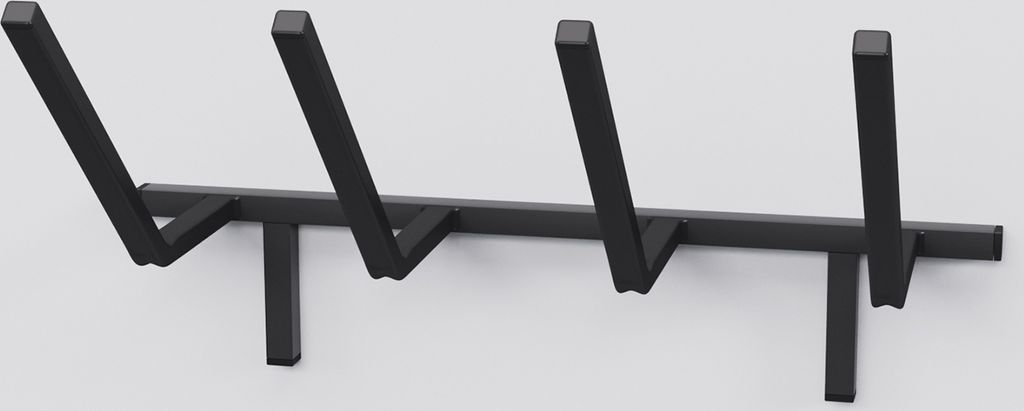 Support Mural Pour Skis Et Chaussures QLS - 60cm, Noir, étanche - Neuf Avec Kit De Fixation