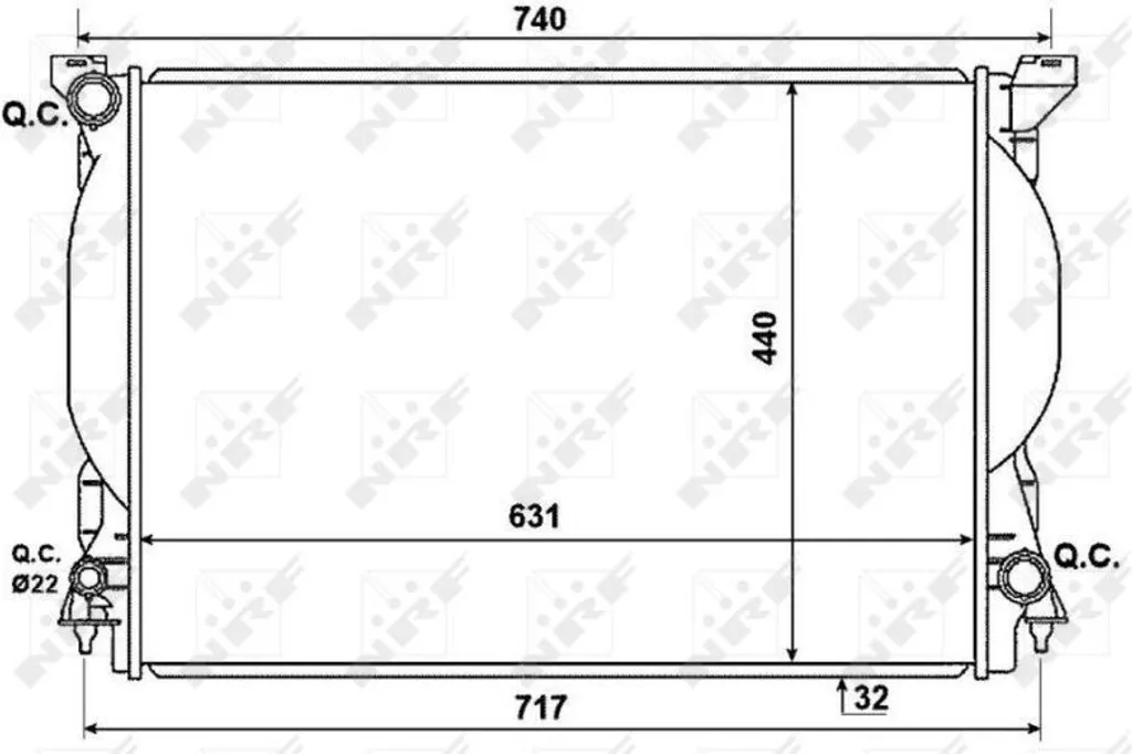 Radiateur moteur pour Audi A4 et A6, idéal pour remplacer une pièce usée