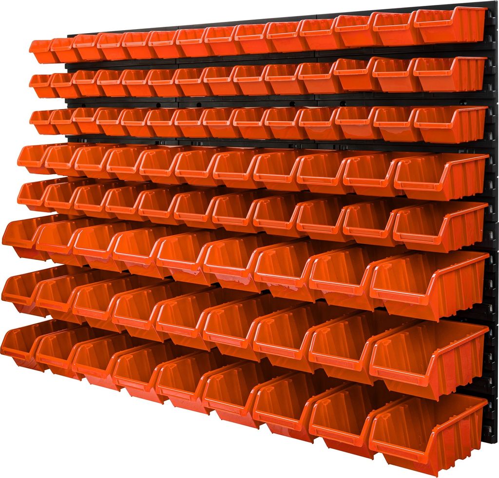 91 bacs gerbables rouges Étagère murale à outils Paroi à Image du produit 