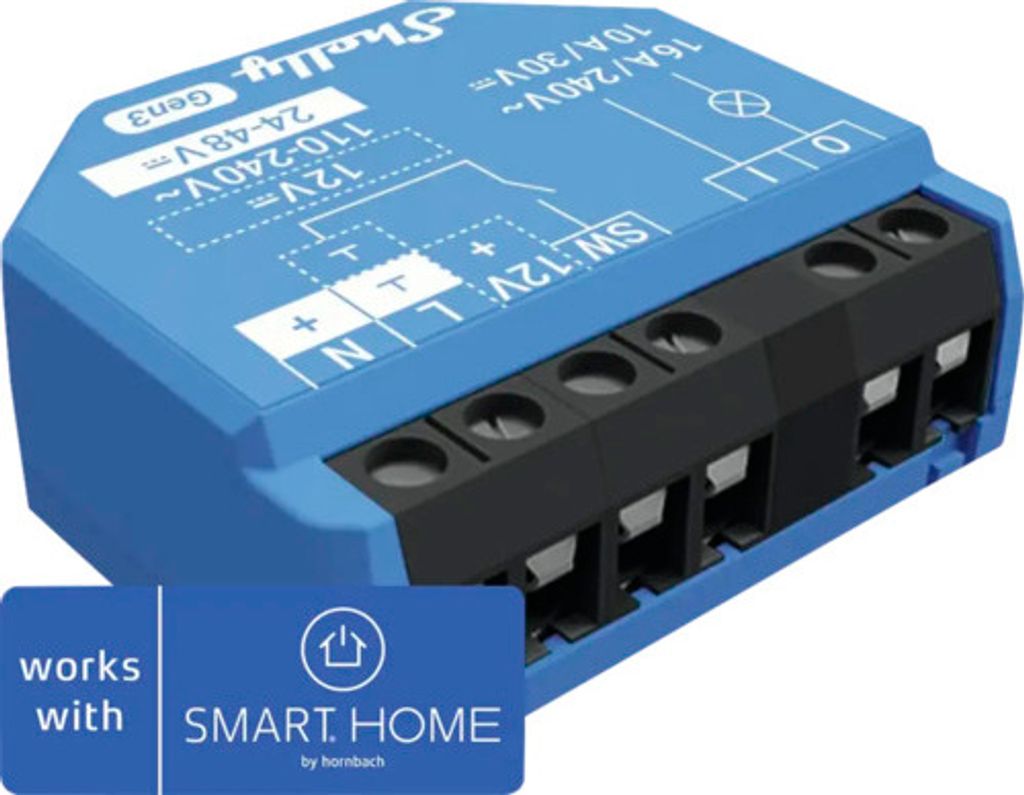 Shelly 1 Gen3 - Kompatibel mit SMART HOME by hornbach Produktbild 
