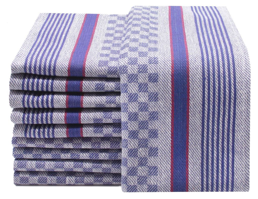 Geschirrtücher 10er Set, 45x90 cm, 100% Baumwolle, blau Produktbild 