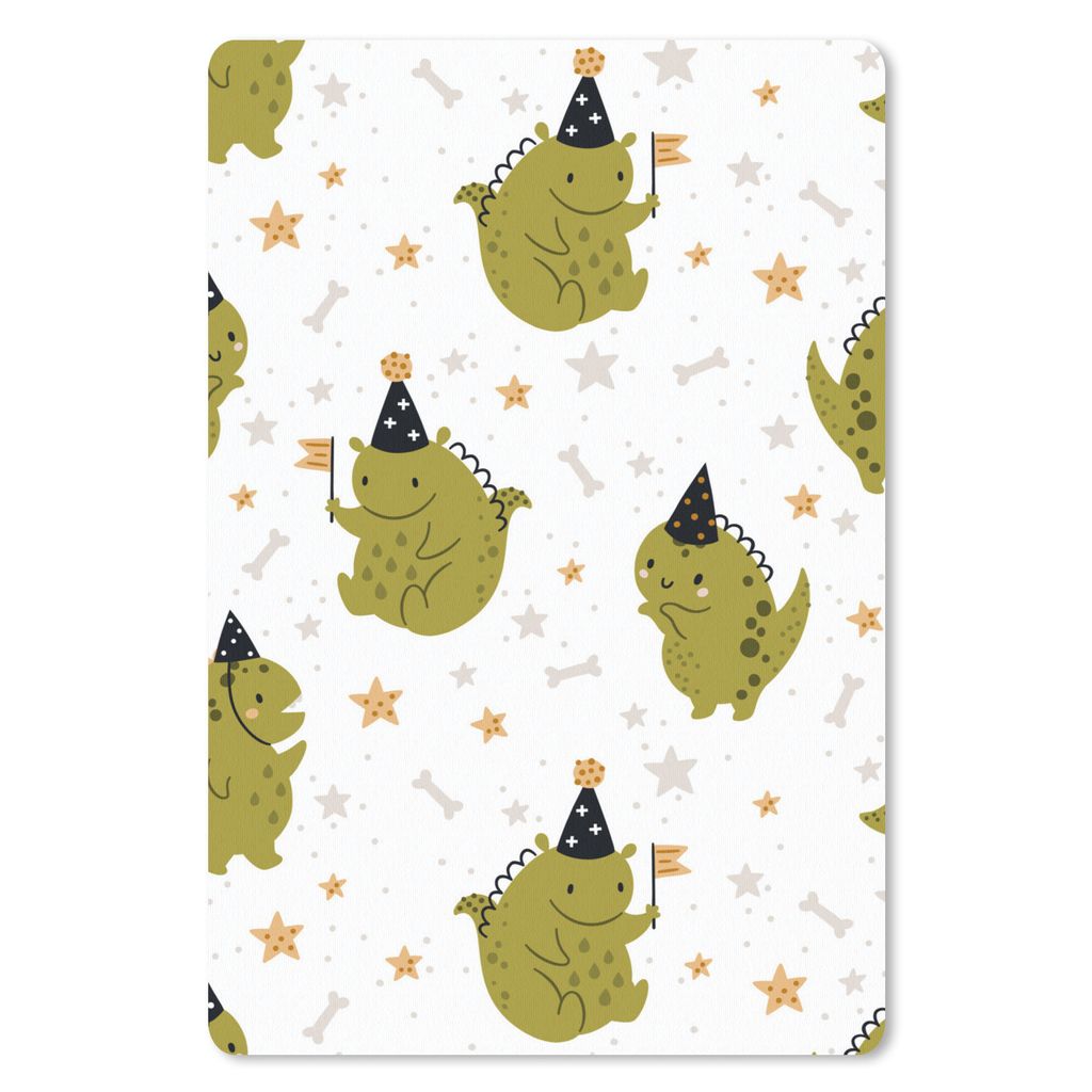 MuchoWow Mauspad Mousepad Muster - Dinosaurier - Party 40x60 cm - Mousepads - Maus Mat - Pad - Mausunterlage - Schreibtisch Accesoire