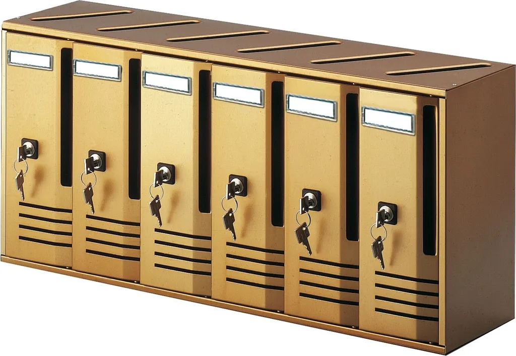 Alubox Cubo Bronze Blocchiere 6 compartiments pour immeubles collectifs