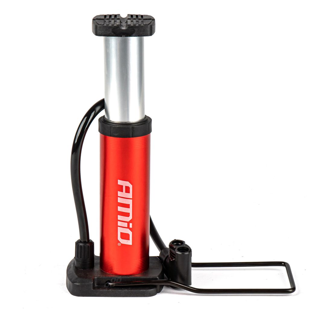 Mini-Fuß-Luftpumpe AMIO-02142 aus Metall, 11 BAR/160 PSI, Produktbild 