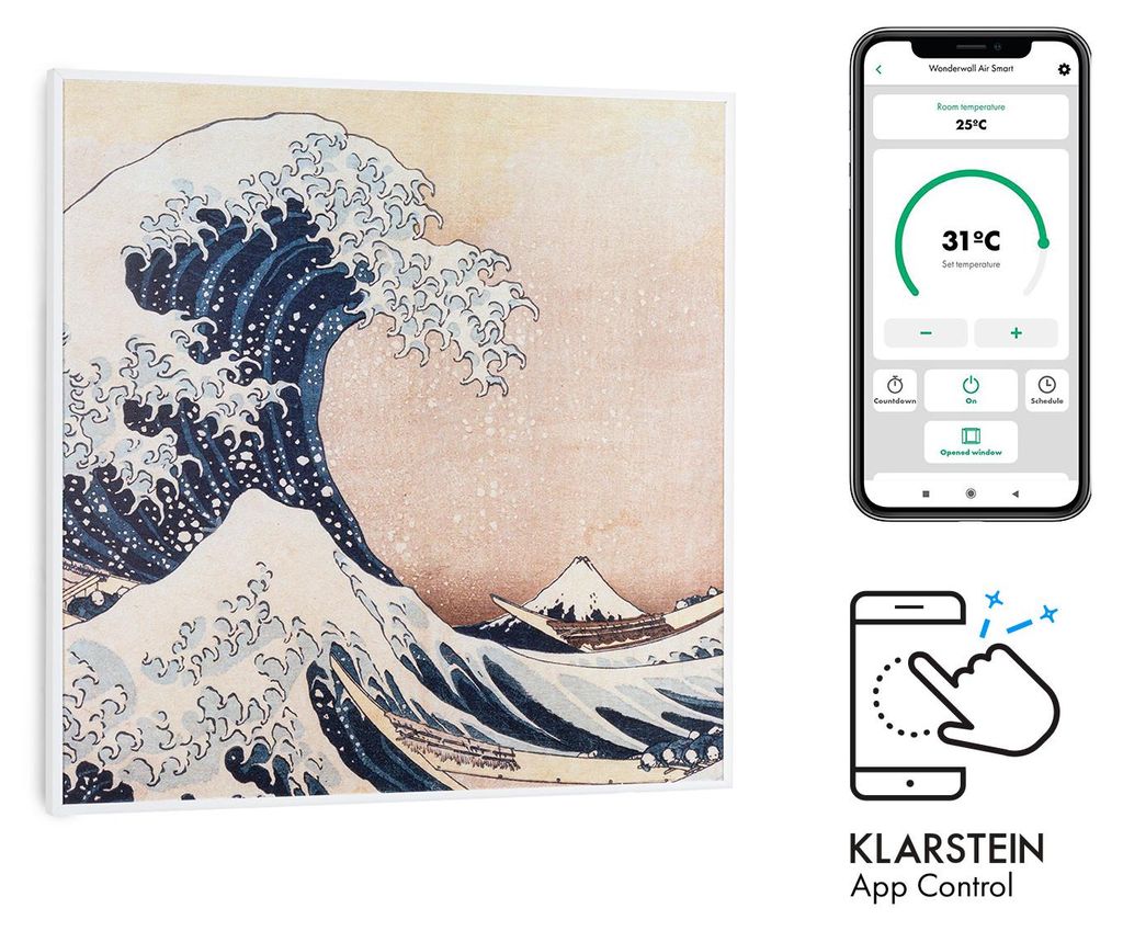 Klarstein Infrarotheizung mit Thermostat, 350W Produktbild 