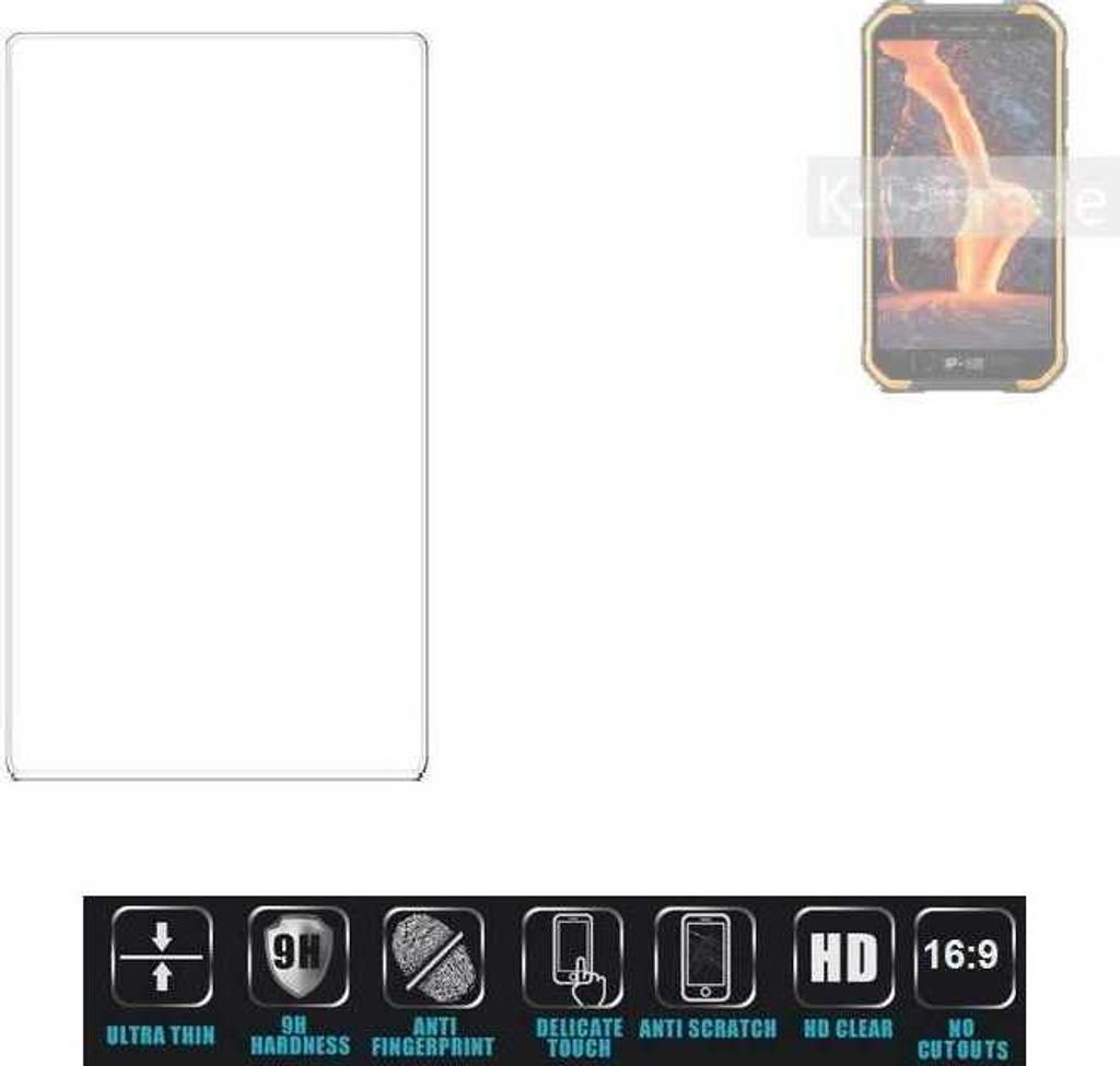 K-S-Trade Displayschutzglas kompatibel mit Ulefone Armor X6 Pro Hartglas Schutzfolie Glasfolie 16:9 Format, bedeckt keine Seitenbereiche