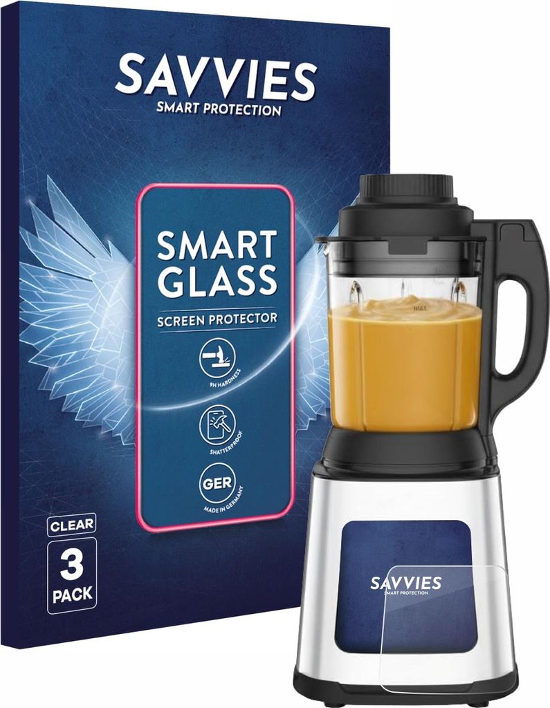 3x Savvies Schutzglas Folie für Moulinex LM83SD10 9H Panzer Schutzfolie Glas Displayschutz klar transparent