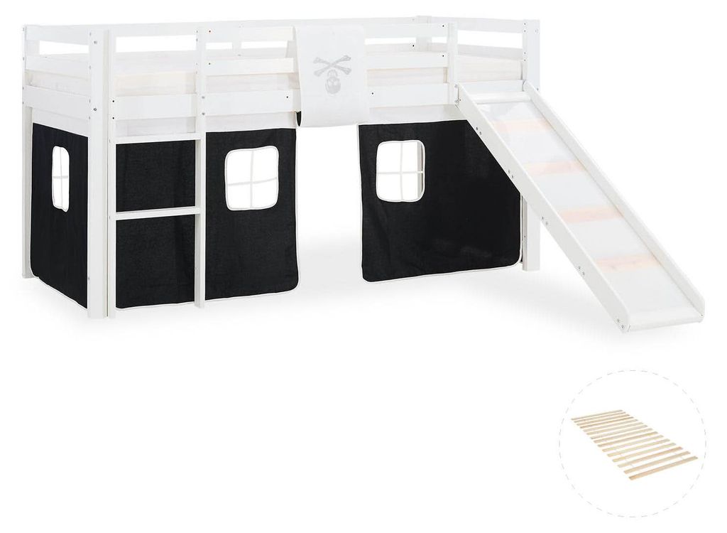 Lits superposé 90x200 cm avec Toboggan Sommier à lattes Lit Image du produit 