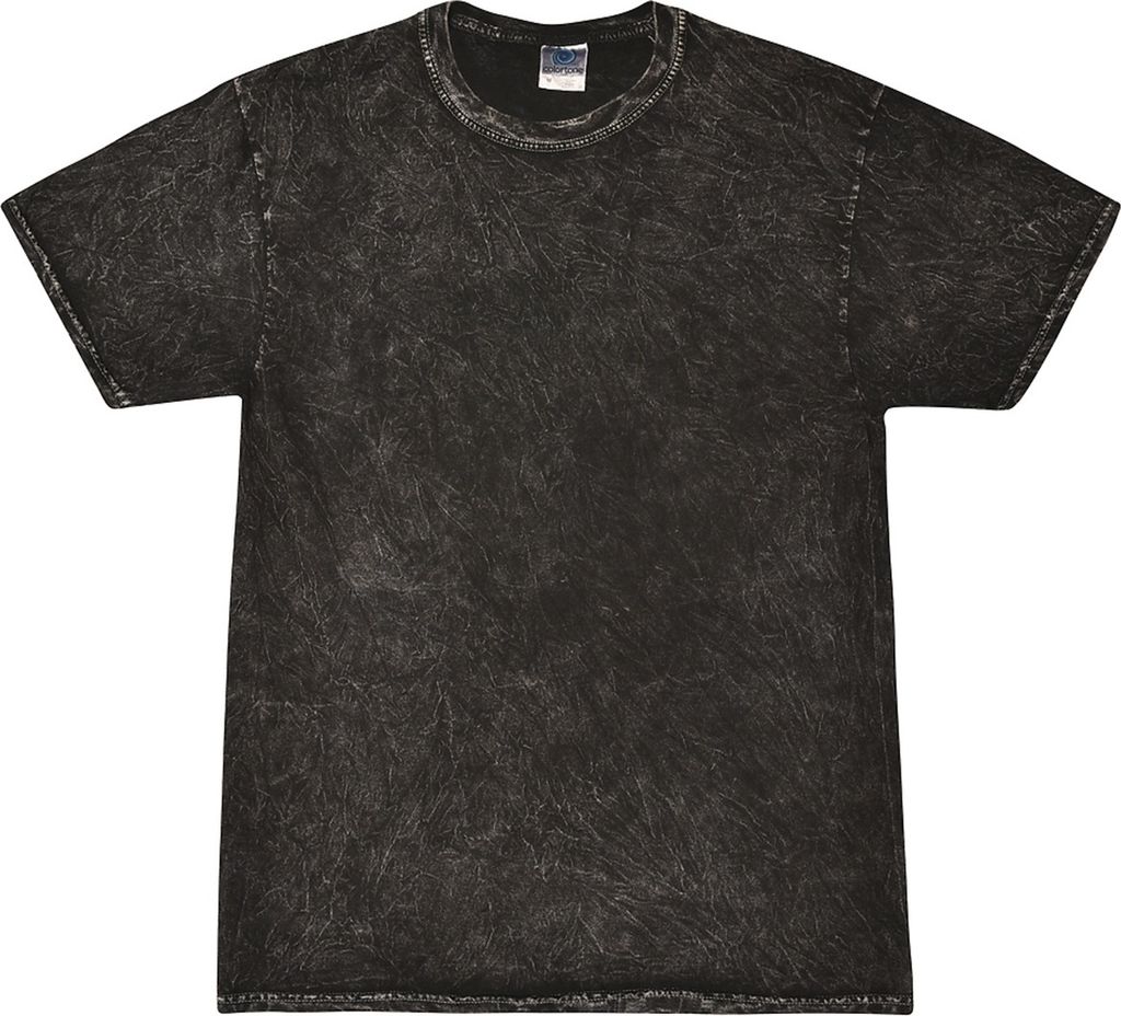 Colortone Damen Batikdruck-T-Shirt Farben-Regenbogen RW2627 (2XL) (Schwarz)