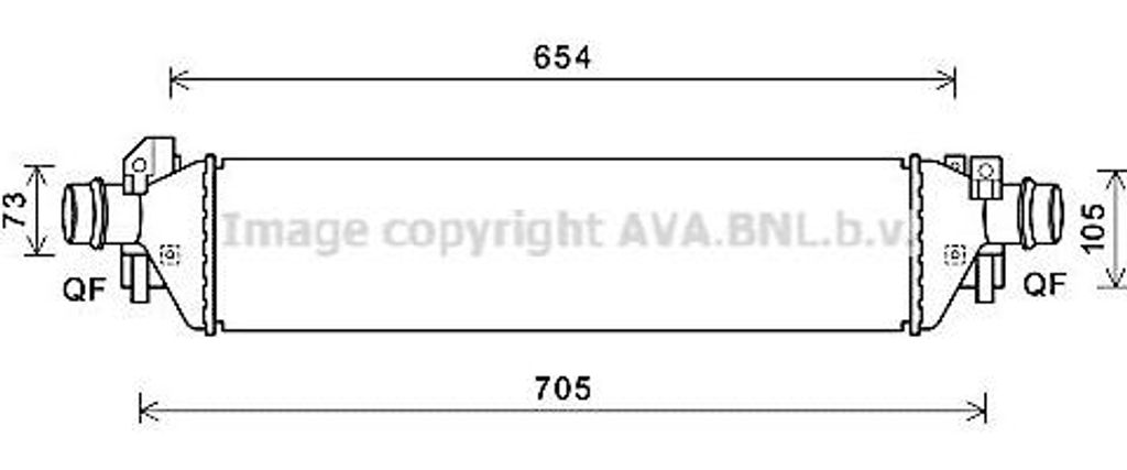 AVA OLA4664 Turboladerkühler OE 95081734 kompatibel mit Trax, Mokka