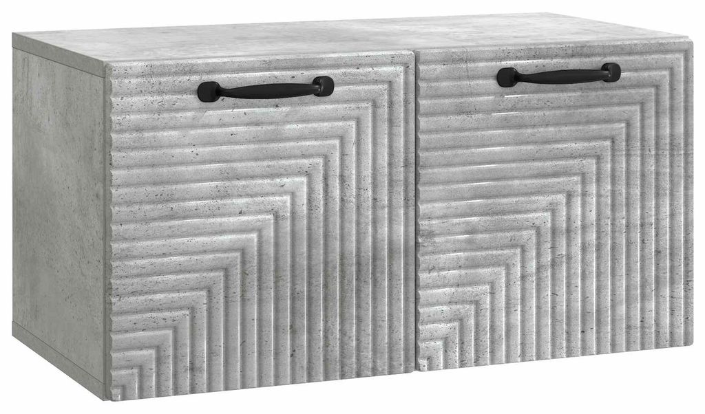 Wandmontierter TV-Schrank Betongrau 59,5 x 31 x 30 cm