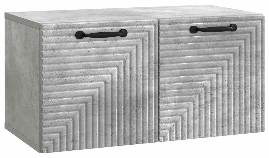 Meuble TV mural vidaXL gris béton 59,5x31x30 cm pour salon moderne