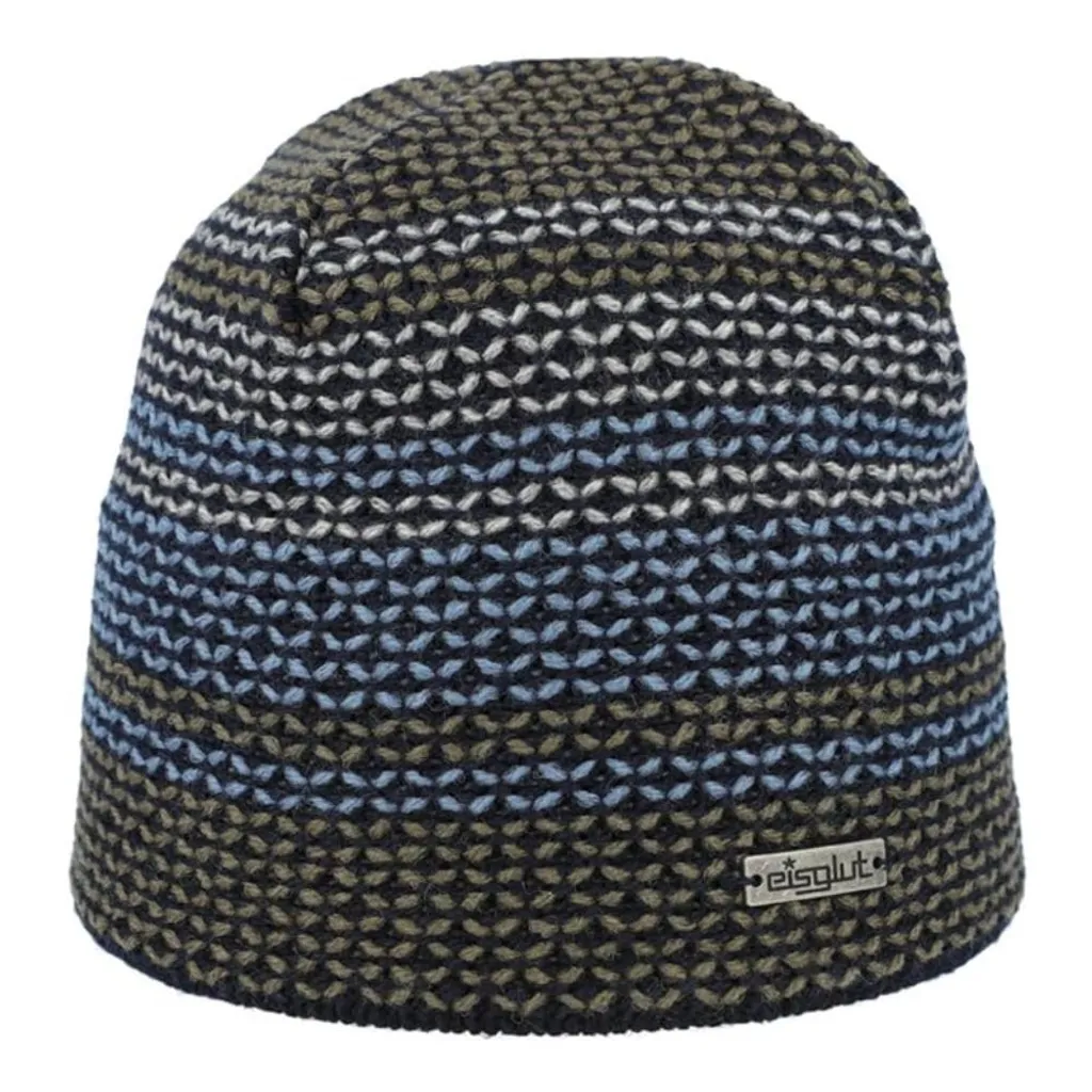 Bonnet Homme Eisglut Arrono Bleu et Vert Olive - Accessoire d'Hiver