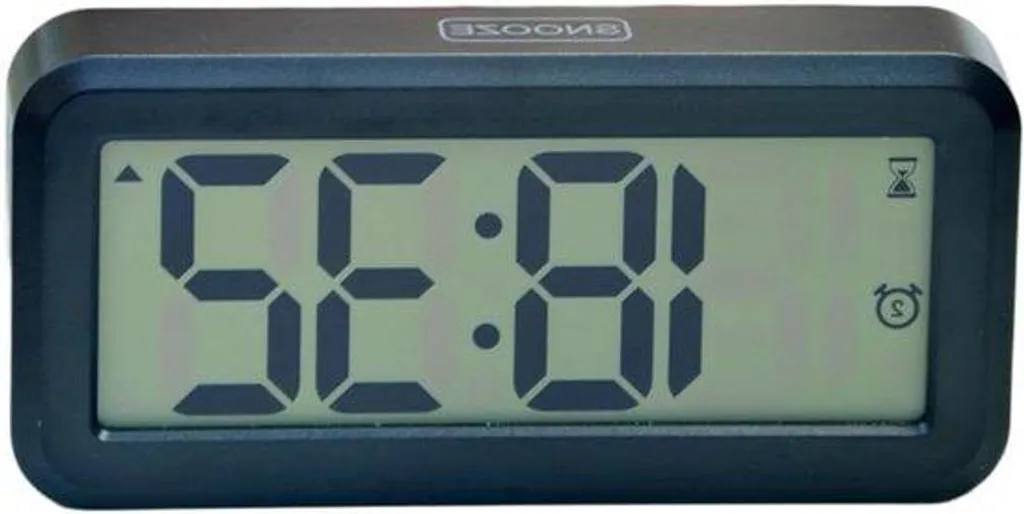 Horloge numérique grand écran avec veilleuse et double alarme d'étude