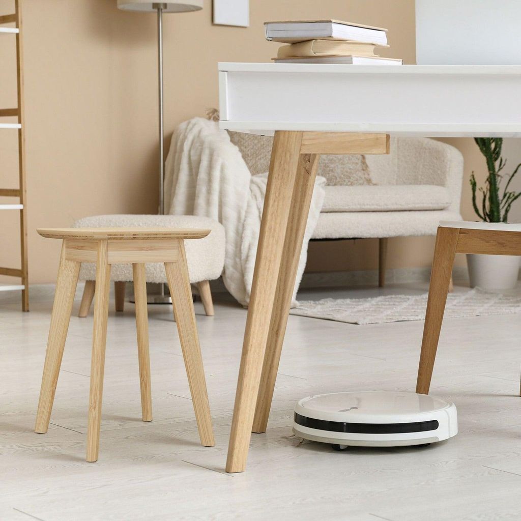 Küchenhocker aus Bambus, 2er-Set, feuchtigkeitsbeständig