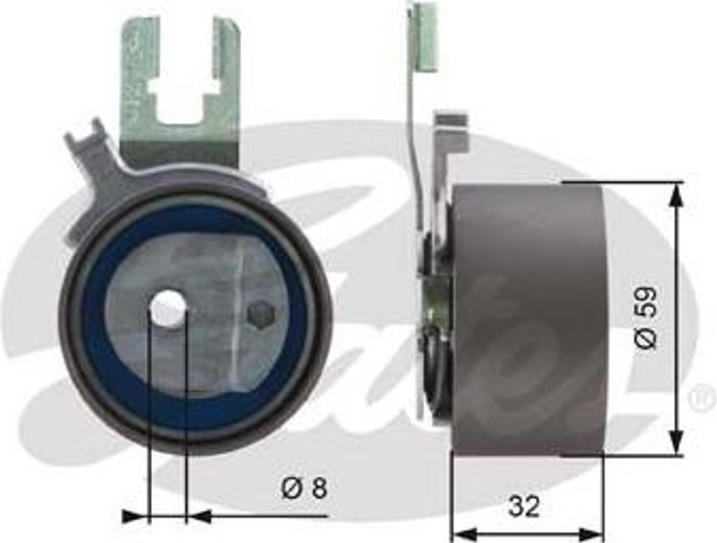 GATES T43119 Spannrolle, Zahnriemen OE 8658339 kompatibel mit XC90, XC70, XC60, V70, V60, V50, V40, S80, S60, S40, C70, C30