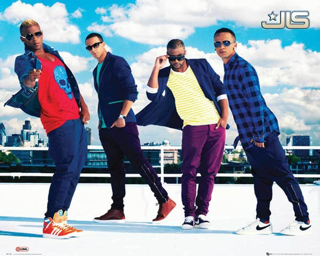 Empireposter JLS Band Mini-Poster mit 'Rooftop' Motiv für die Wand 50x40 cm