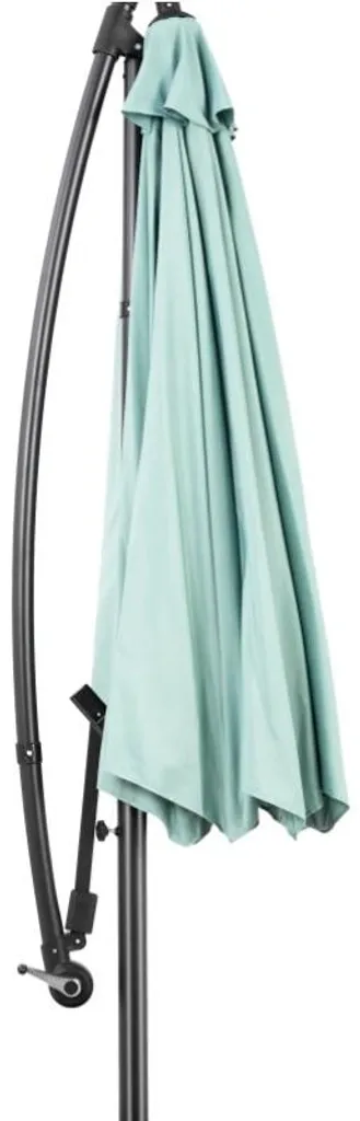 Parasol droit pour terrasse vert clair inclinable et structure durable - 4