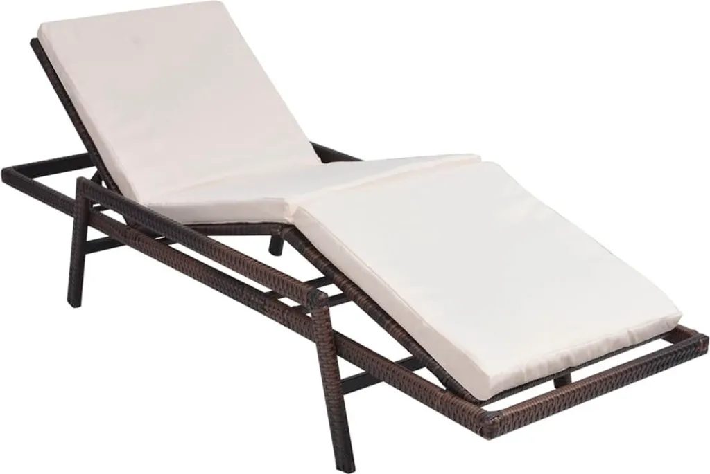 Lettino Relax vidaXL in Rattan Marrone con Materassino | Estate 2026