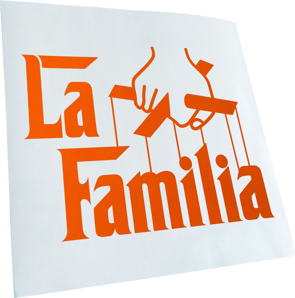 Kiwistar - Autoaufkleber - La Familia Marionette Film Mafia Gemeinschaft Heckscheibenaufkleber - Aufkleber für Auto Kfz Fahrrad, LKW, Truck Mofa