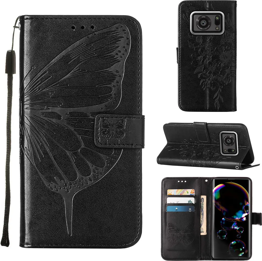 Cover Sharp Aquos R6 Farfalla Nera - Lo Stile Incontra la Praticità