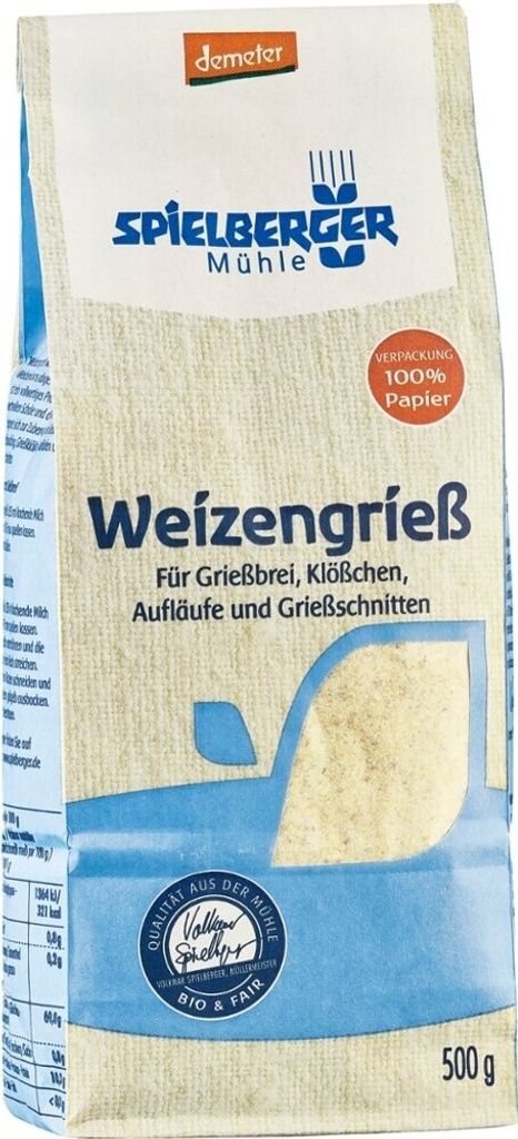 Spielberger Weizengrieß, demeter 500g Produktbild 