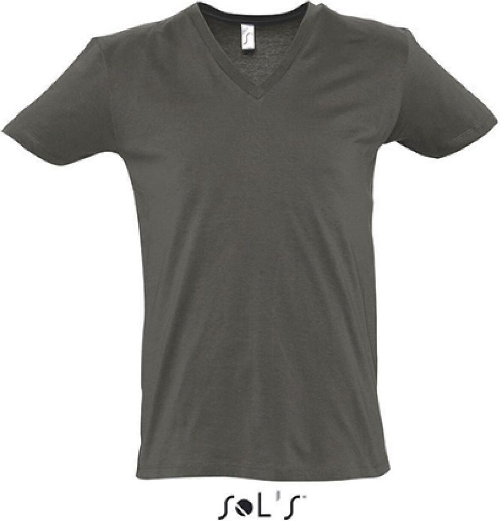 SOLS Herren V-Ausschnitt T-Shirt 11155 dark grey (solid) XL Produktbild 