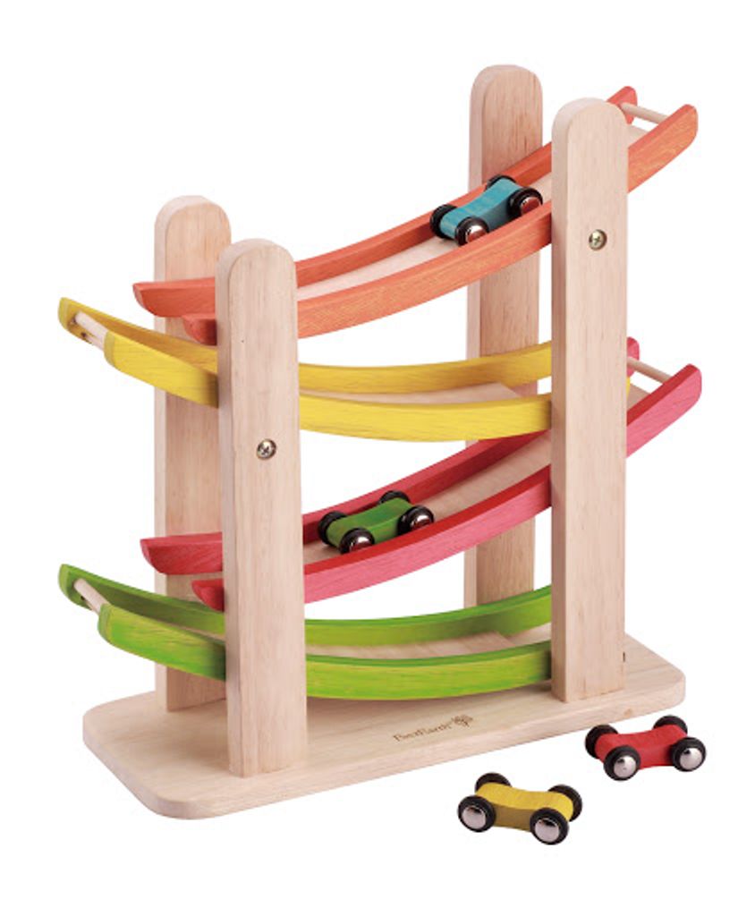 Circuit de voitures, 4 voitures incluses, Matériau : hêtre Image du produit 