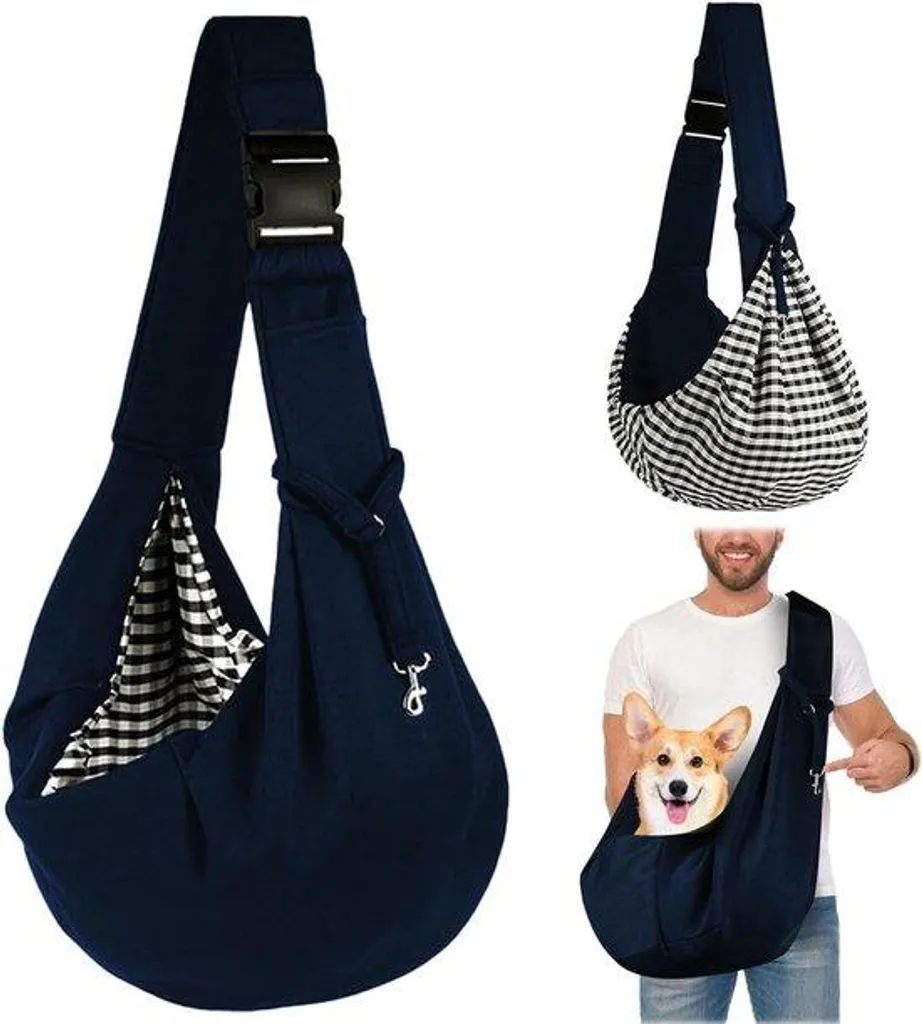 Sac de transport réversible pour petit chien jusqu'à 7kg - Confort Premium