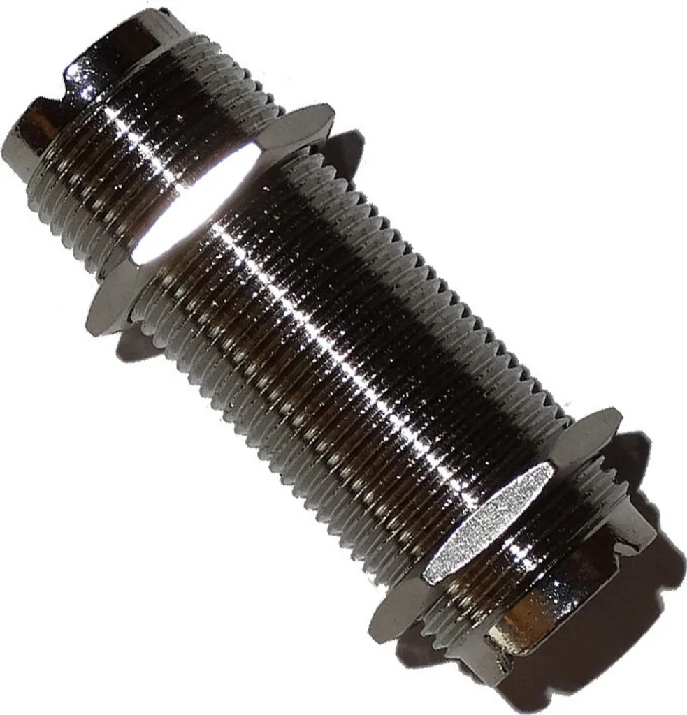 Double prise femelle UHF longue en laiton nickelé, raccord baril PL258