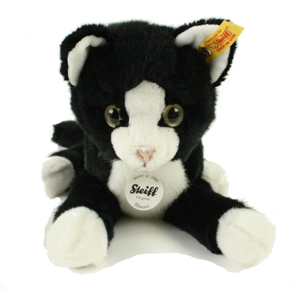 Steiff Katze Mimmi 30 cm schwarz-weiß 099366 Produktbild 