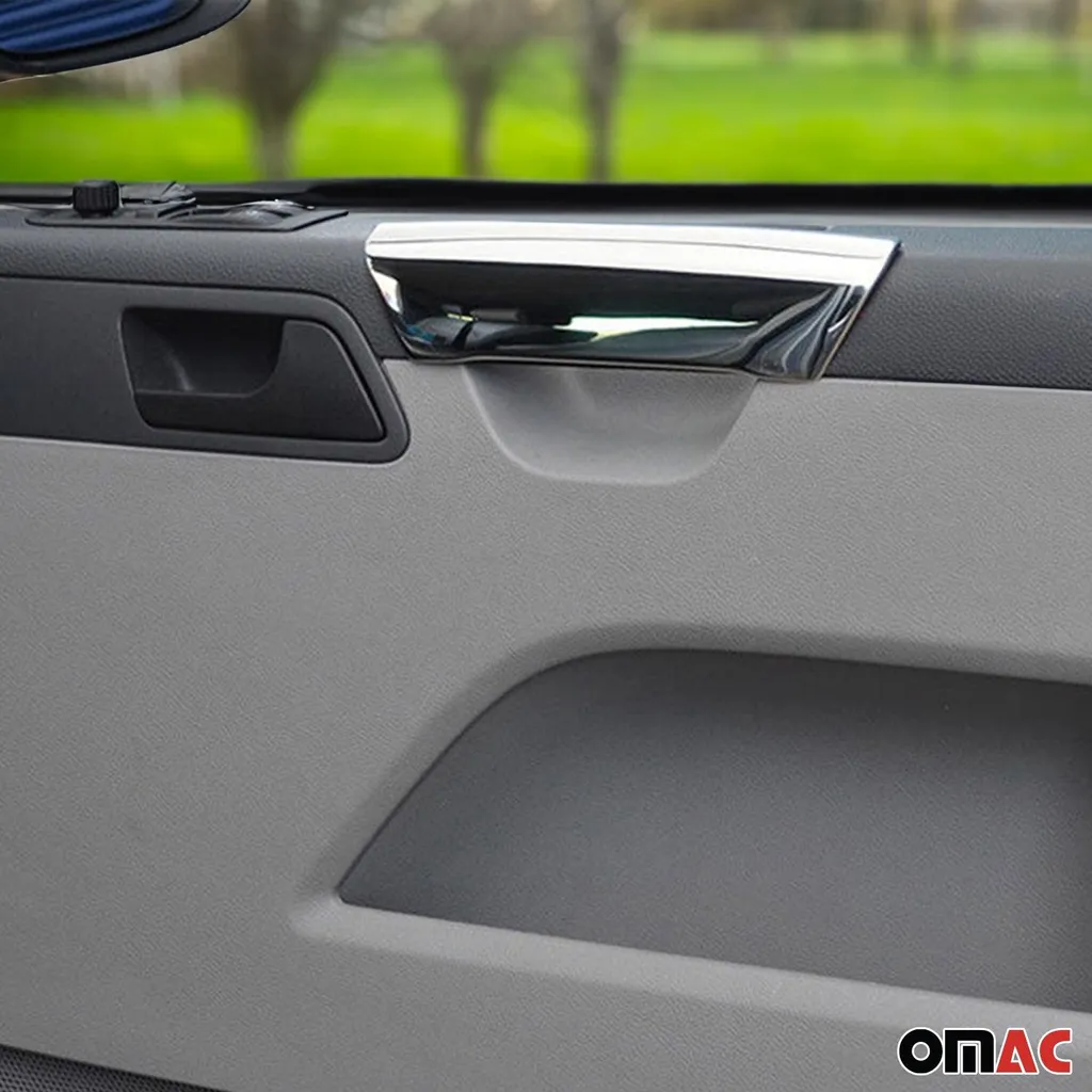 Maniglie Interne Acciaio Inox VW T5 2003-2015 Argento Lucido 2 Pezzi