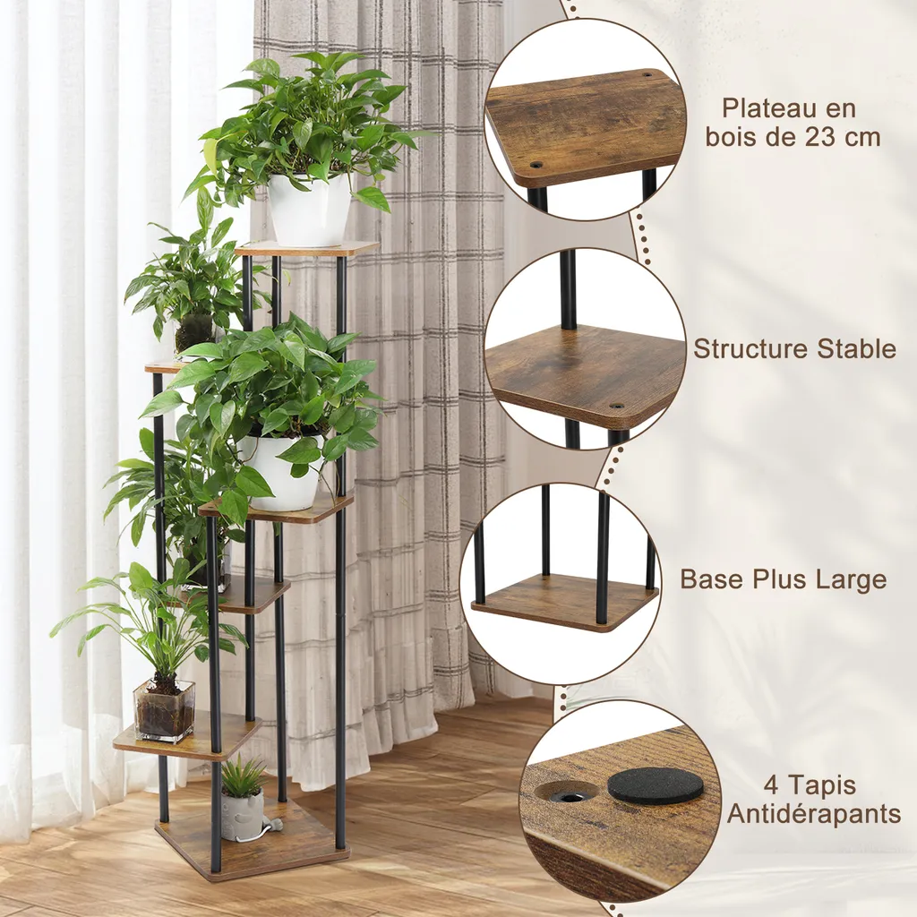 Support de Fleurs Vertical pour Optimiser l'Espace Plantes et Fleurs - 10