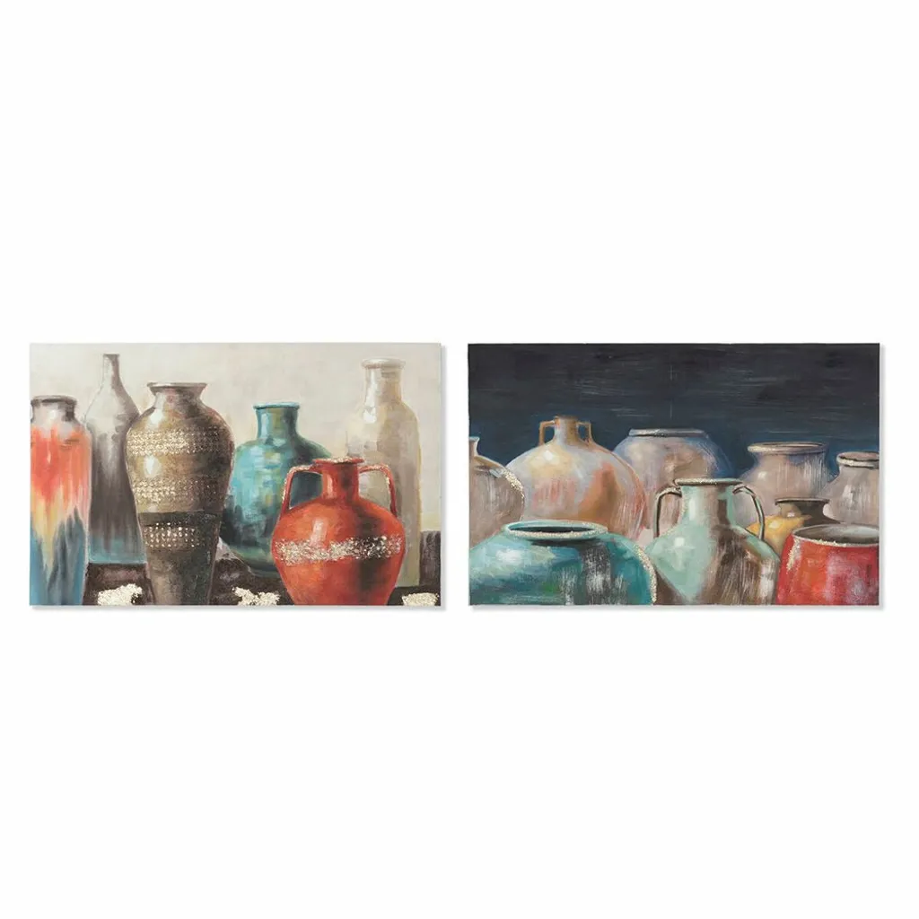 Déco Murale Vase Cottage 90x60 - Solution Design pour Murs Vides Lot de 2 Toiles