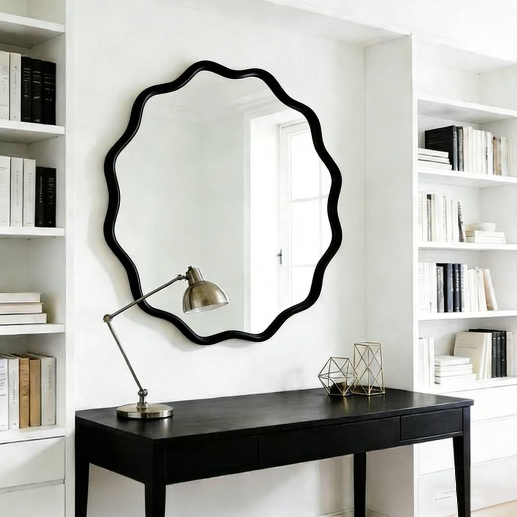 Espejo de pared redondo, espejo decorativo para colgar, Imagen del producto 