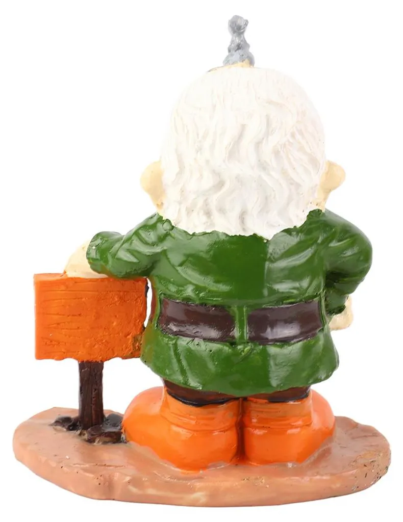 Nain de jardin gobelin modulable en résine pour décoration extérieure - 4