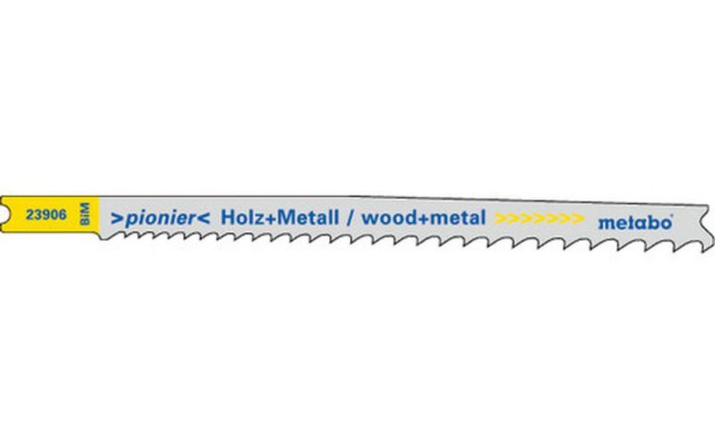 Metabo 5 U-Stichsägeblätter "universal wood + metal" 107/ 2,4-5,0 mm, progressiv, BiM, Universalschaft 5 Stk